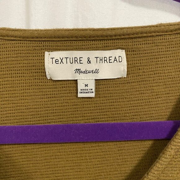 Madewell Texture & Thread Long Sleeve Tie-Front Top Size M - Picture 2 of 8